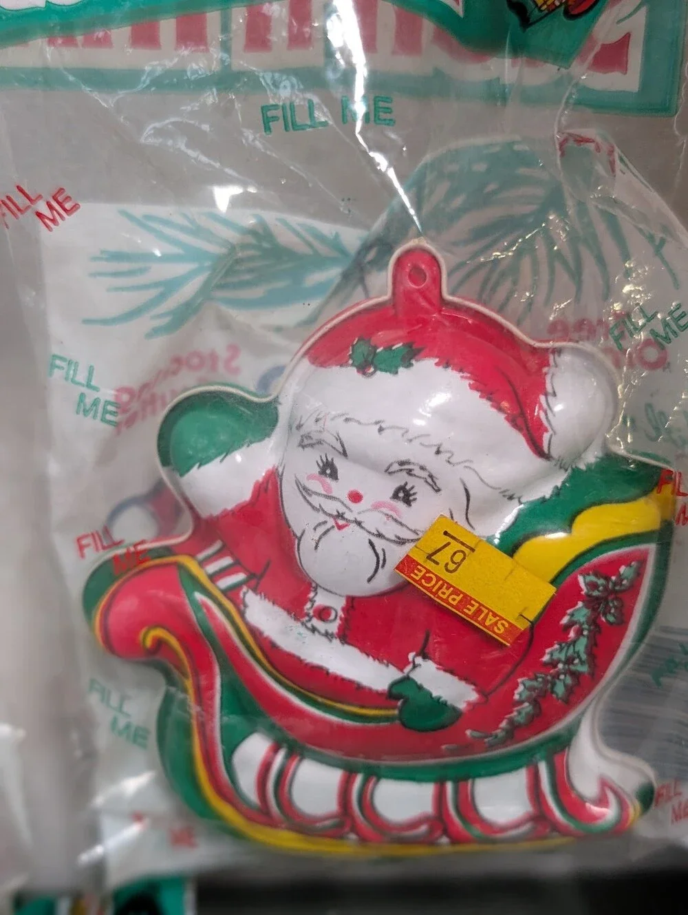 19 VTG Stuff N Trim Fillable Christmas Ornaments Made In USA Hard Plastic